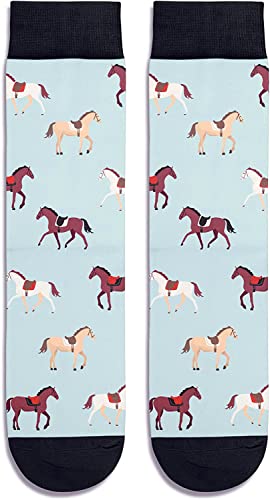 Gender-Neutral Horse Gifts, Unisex Horse Socks for Women and Men, Equestrian Gifts Farm Animal Socks