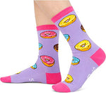 Funny Donut Socks for Women Who Love Donut, Novelty Donut Gifts, Women's Gag Gifts, Gifts for Donut Lovers, Funny Sayings If You Can Read This, Bring Me Donuts Socks