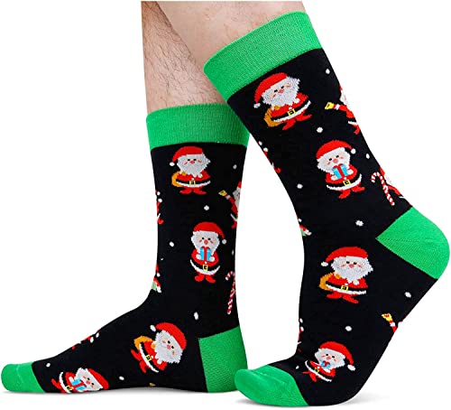 Christmas Santa Socks, Funny Christmas Gifts for Men Women, Christmas Vacation Gifts, Xmas Gifts, Santa Gift Stocking Stuffer, Christmas Santa Gifts