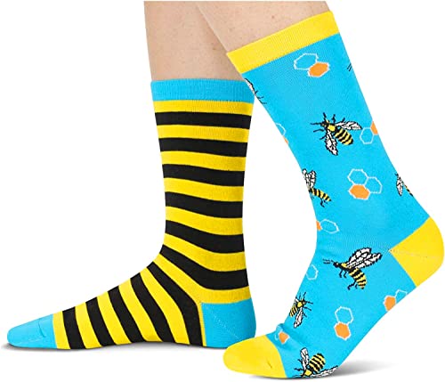 Women's Funny Slipper Crazy Bee Socks Gifts for Bumble Bee Lovers