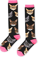 Cat Gifts for Cat Owners, Gift for Cat Mom, Novelty Cat Knee High Socks, Cat Gifts for Women, Cat Gifts for Her