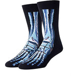 Skeleton Socks, Bone Socks, X-Ray Socks, Funny Halloween Socks for Men, Spooky Gifts, Silly Halloween Gifts for Men