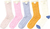Cozy Gifts for Women, Warm Cozy Socks, Colorful Indoors Slipper Socks, Women's Fluffy Socks, Fuzzy Socks for Girls 5 Pairs