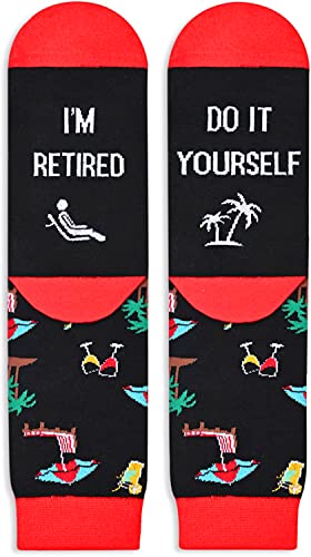 Unisex Funny Retirement Socks, Ideal Retirement Gift for Him/Her, Perfect Retirement Gifts for Men Women, Gifts for Retirees, Ready for the Retirement Party