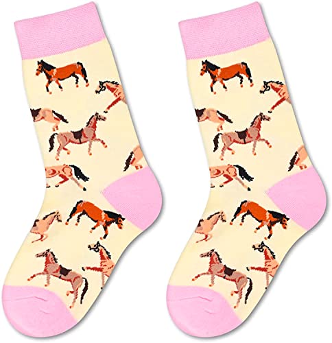 Cute Horse Gifts for Girls, Children Horse Lovers Gifts Best Gifts for Daughter Horse Socks, Gifts for 4-7 Years Old Girls