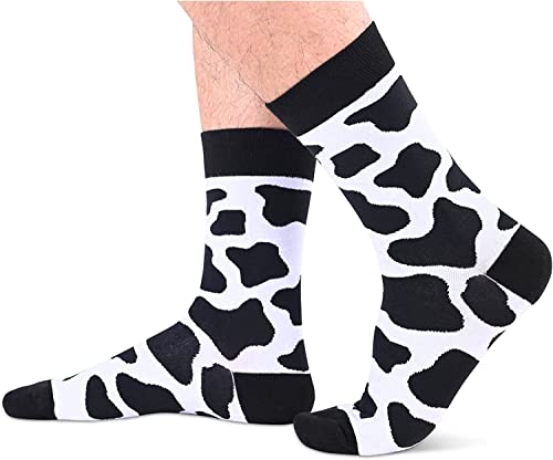 Men's Novelty Thick Funny Cow Socks Gifts for Farm Animal Lovers