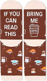 Coffee Themed Gifts, Funny Crazy Socks for Women, Coffee Gifts for Coffee Drinkers and Lovers