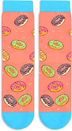 Unisex Donut Socks, Donut Lover Gift, Funny Food Socks, Novelty Donut Gifts, Gift Ideas for Men Women, Funny Donut Socks for Donut Lovers, Valentines Gifts, Christmas Gifts