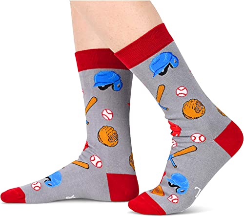 Novelty Baseball Socks, Funny Baseball Gifts for Baseball Lovers, Ball Sports Socks, Gifts For Men Women, Unisex Baseball Themed Socks, Sports Lover Gift, Silly Socks, Fun Socks