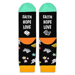 Christian Gifts for Men Women, Unisex Novelty Religious Socks, Funny Faith Gifts , Prayer Gifts, Bible Socks