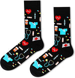 Stethoscope Doctor Nurse Socks for Him, Medical Socks for Men, Health Care Worker Gifts for Men, Xmas Socks Going Away Gift for Him