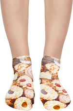 Women's Crazy Low Cut No Show Ankle Fashion Dessert Socks-8 Pack