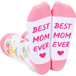 Unisex Crazy White Best Mom Ever Socks Novelty Mum Gifts