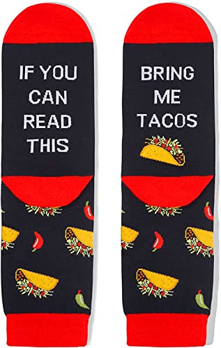 Men's Taco Socks, Mexican Theme Socks, Taco Gifts, Taco Lover Presents, Cool Gifts For Men, Taco Tuesday, Fathers Day Gifts, Fast Food Socks
