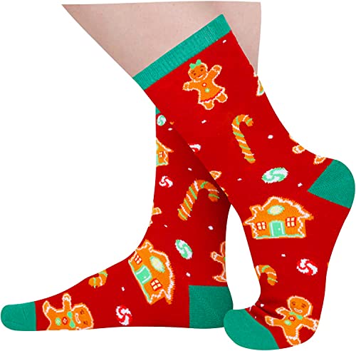 Xmas Gifts, Gingerbread Socks, Christmas Socks, Funny Christmas Gifts for Men Women, Christmas Vacation Gifts, Holiday Gifts, Santa Gift Stocking Stuffer