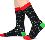 Unisex Women and Men Novelty Crazy Lights Socks Christmas Gifts
