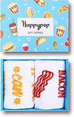 Funny Taco Socks Bacon Socks for Women, Food Socks, Novelty Taco Bacon Gifts, Food Lovers Gift, Birthday Gift, Holiday Gift, Mother's Day Gift, Christmas Gift