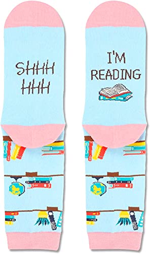 Reading Gifts, Funny Socks for Women, Cool Book Socks, Silly Socks, Personalized Gifts For Her, Book Lovers Gifts, Reading Socks