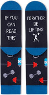 If You Can Read This, Weightlifting Socks for Men who Love to Weight Lifting, Funny Gymnastics Gifts for Gym Lovers, Gymnastics sock, Powerlifting Gifts, Weightlifting Gifts