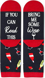 If You Can Read This, Bring Me Some Wine, Ideal Gifts for Drinkers, Unique Wine Socks, Funny Wine Gift for Women, Wine Lover Gift