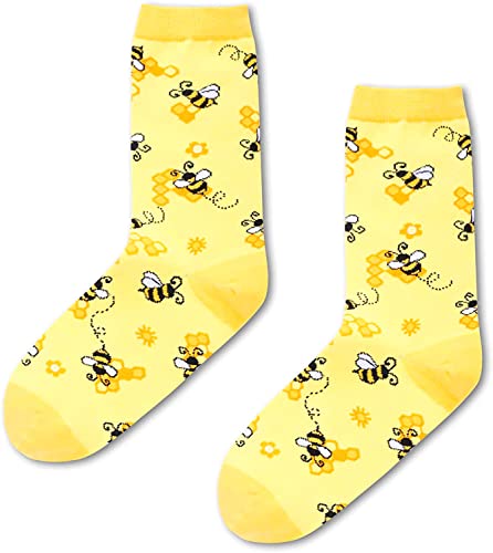 Women's Cute Bee Socks Bee Gifts for Women Fun Animals Gifts for Animal Lovers, Anniversary Gift, Gift For Her, Gift For Wife