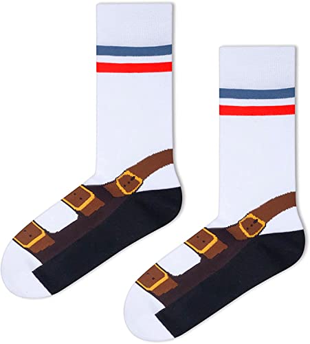 Men Sandal Socks, Funny Socks That Look Like Shoes For Men, Novelty Gifts Crew Socks, Gag Gifts, Father's Day Gifts, Unique Anniversary Gifts For Him