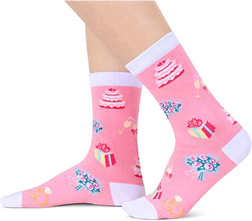 Women's Novelty Crazy Maid of Honor Socks For Bridesmaid Gifts