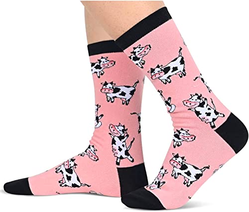 Women's Cute Thick Cozy Cow Socks Gifts for Farm Animal Lovers