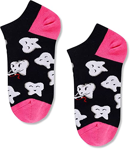 Funny Dental Ankle Socks, Teeth Socks for Women, Dentist Gifts for Dental Hygienists, Dental Assistants, Dental Hygiene Students, Dental School Students Gifts