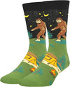 Bigfoot Socks, Crazy Socks Fun Bigfoot Print Novelty Crew Socks for Men, Bigfoot Gifts, Outer Space Lover Gift