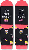 Boss Lady Socks, Boss Day Gifts for Women, Ideal for National Boss Day, Christmas, Birthday Gifts for Boss, Unique Gifts for the Best Boss Ever Socks, Retirement Gifts