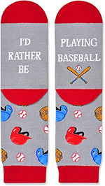 Novelty Baseball Socks, Funny Baseball Gifts for Baseball Lovers, Ball Sports Socks, Gifts For Men Women, Unisex Baseball Themed Socks, Sports Lover Gift, Silly Socks, Fun Socks