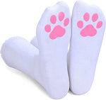 Women's Funny Non-Slip Thick Cat Paw Socks Gifts for Cat Lovers