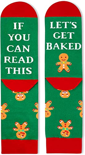 Men's Funny Fun Gingerbread Socks Christmas Gifts