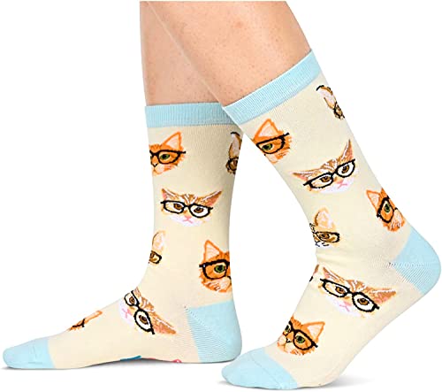 Women's Cute Warm Non-Slip Cat Socks Funny Gifts for Cat Lovers