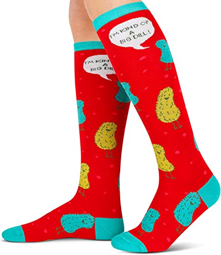 Women's Pickle Socks, Pickle Theme Socks, Pickle Gifts, Presents For Women, Pickle Lover Gift, Big Dill Pun Socks, Mothers Day Gifts, Food Socks