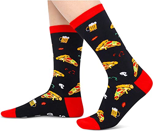 Women's Fun Non-Slip Cute Pizza Socks Gifts for Pizza Lovers