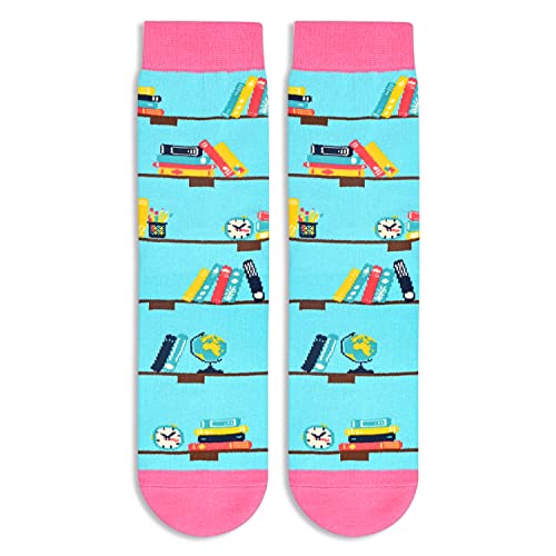 Cool Reading Socks Book Socks, Silly Socks for Women Men Teens, Funny Socks, Book Gifts for Students, Reading Gifts, Book Lovers Gifts