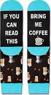 If You Can Read This Bring Me Coffee, Funny Novelty Socks for Men Women, Novelty Unisex Coffee Gifts, Funny Saying Socks