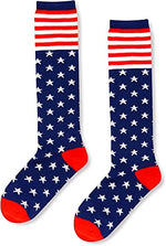 4th Of July American Independence Day Socks for Women American Flag Knee High Socks Funky Comfortable Athletic Running Socks Gifts For Women