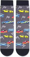 Fun Racing Car Socks for Men Who Love Racing Car, Novelty Racing Car Gifts,Men Gag Gifts, Gifts for Racing Car Lovers, Funny Sayings If You Can Read This, The Race Is On Socks