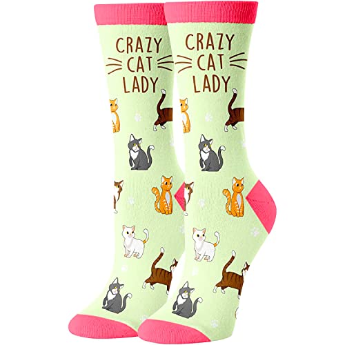 Funny Saying Cat Gifts for Women,Unique Cat Mom Gifts Novelty Cat Socks