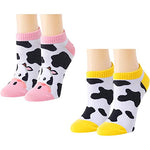 Cow Gifts for Women Unique Cow Lovers Gifts for Women, Cow Themed Gift Socks 2 Pairs