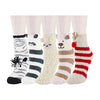 5 Pack Christmas Fuzzy Socks Cozy Gifts for Women Girls Cute Fluffy Winter Warm Slipper Socks