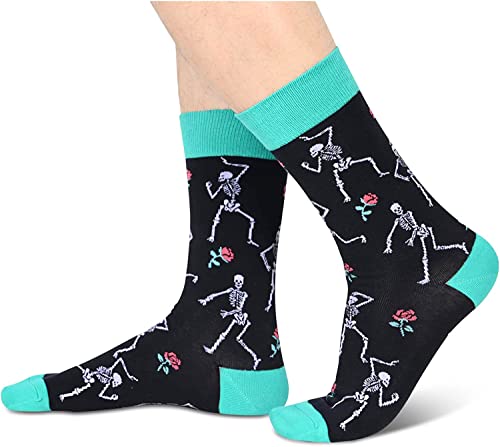 Funny Halloween Socks for Men, Crazy Halloween Socks, Silly Halloween Gifts for Men, Skeleton Socks, Bone Socks, X-Ray Socks Doctor Gifts, Spooky Gifts