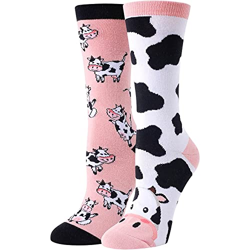 Funny Cow Gifts for Women Gifts for Her Cow Lovers Gift Cute Sock Gifts for Farmers Cow Socks