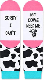 Unisex Funny Cow Socks, Cow Gifts for Women and Men, Cow Gifts Farm Animal Socks