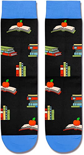 Cool Reading Socks Book Socks, Silly Socks for Women, Funny Reading Gifts, Crazy Socks, Book Lovers Gifts for Students