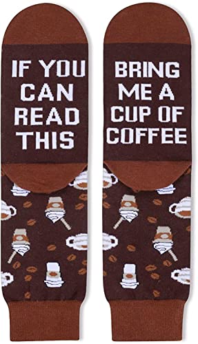 Coffee Themed Gifts, Funny Crazy Socks for Men, Coffee Gifts for Coffee Drinkers and Lovers