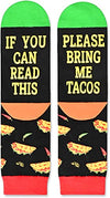 Unisex Taco Socks, Taco Lover Gift, Funny Food Socks, Novelty Taco Gifts, Gift Ideas for Men Women, Funny Taco Socks for Taco Lovers, Taco Tuesday, Christmas Gifts